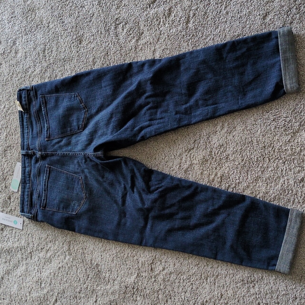 NWT Cosmic Blue Love Adrianne Distressed Boyfriend Jeans Size 14 - Picture 5 of 6